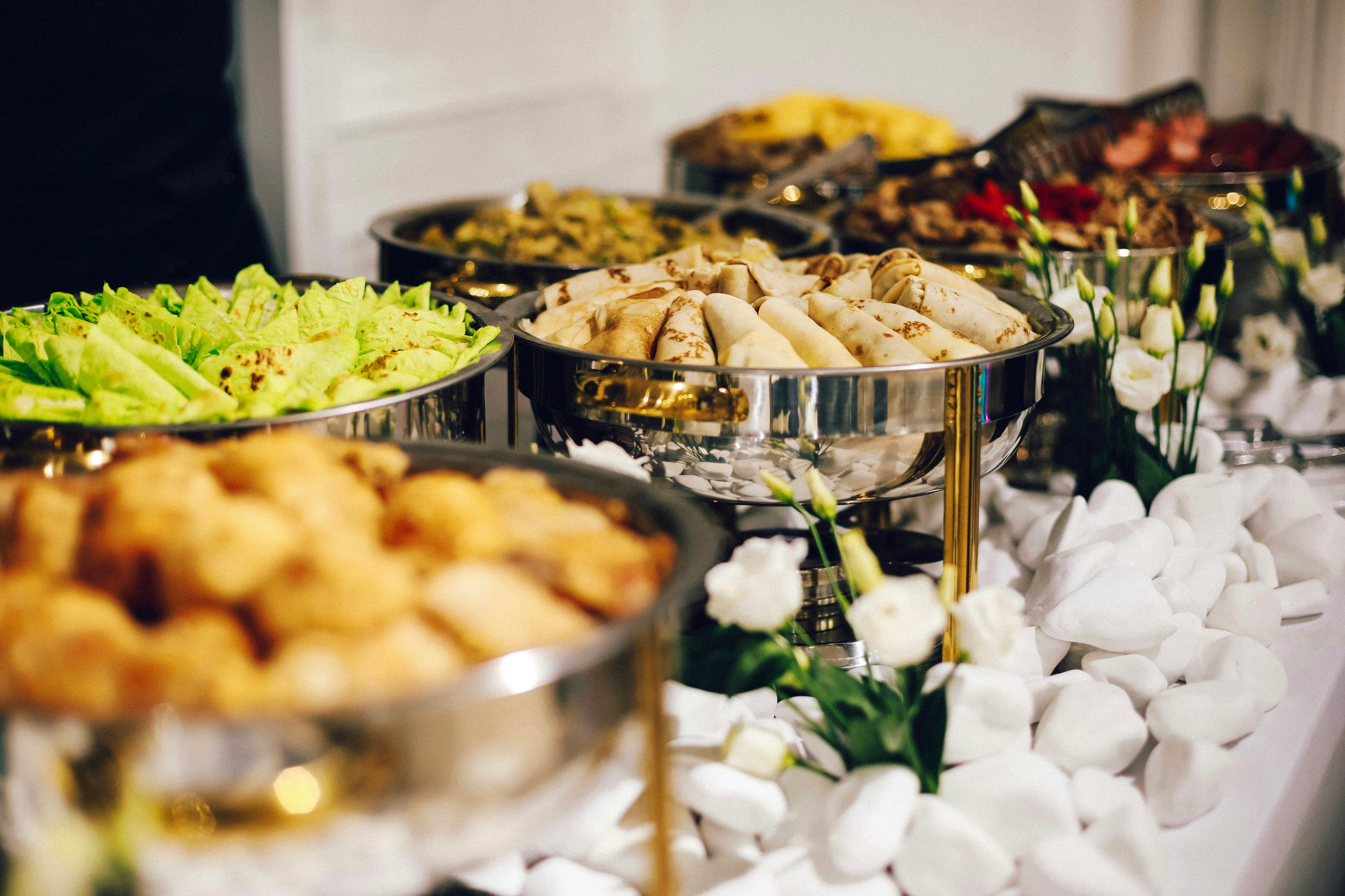 Luxury buffet catering spread